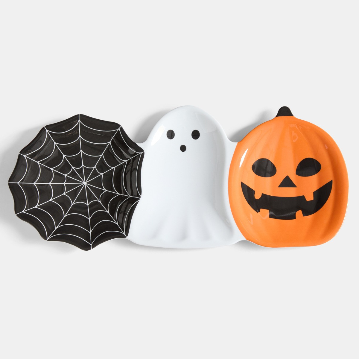 OHS 2 Pack Halloween Trio Serving Platters - Black/White>