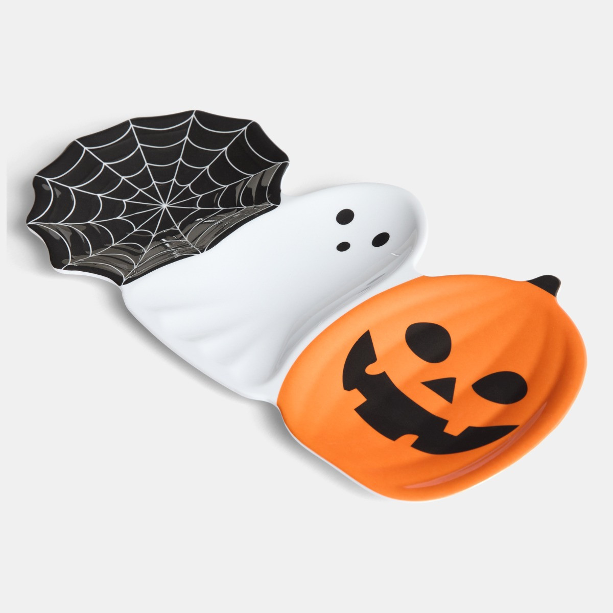OHS 2 Pack Halloween Trio Serving Platters - Black/White>