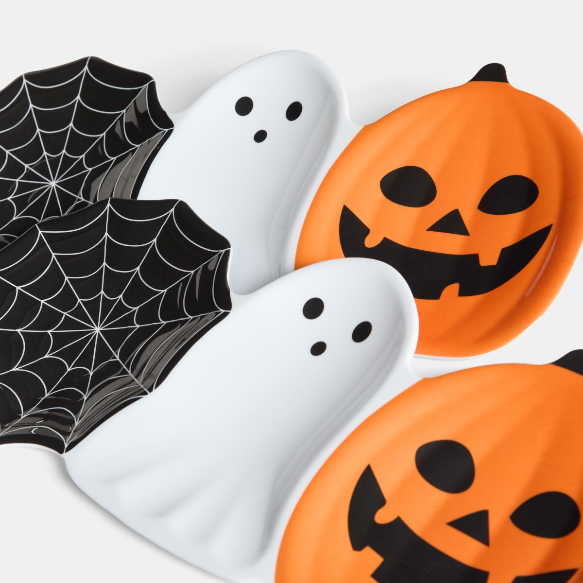 OHS 2 Pack Halloween Trio Serving Platters - Black/White>