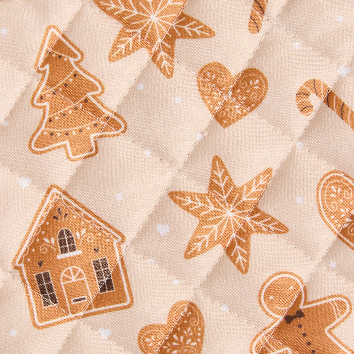 OHS Gingerbread Print Oven Mit & Pot Stand Set - Brown>