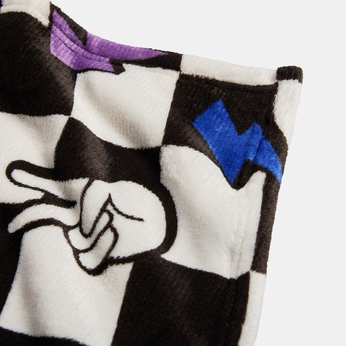 OHS Pet Checkerboard Sherpa Reverse Throw - Monochrome>