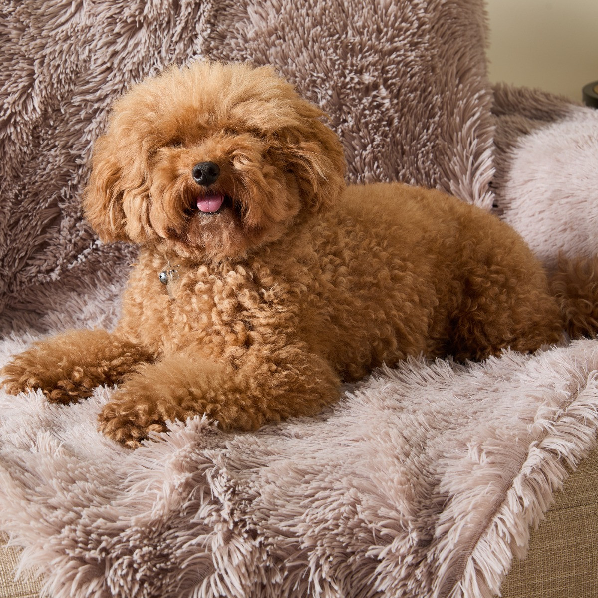 OHS Pet Calming Fluffy Throw - Natural>
