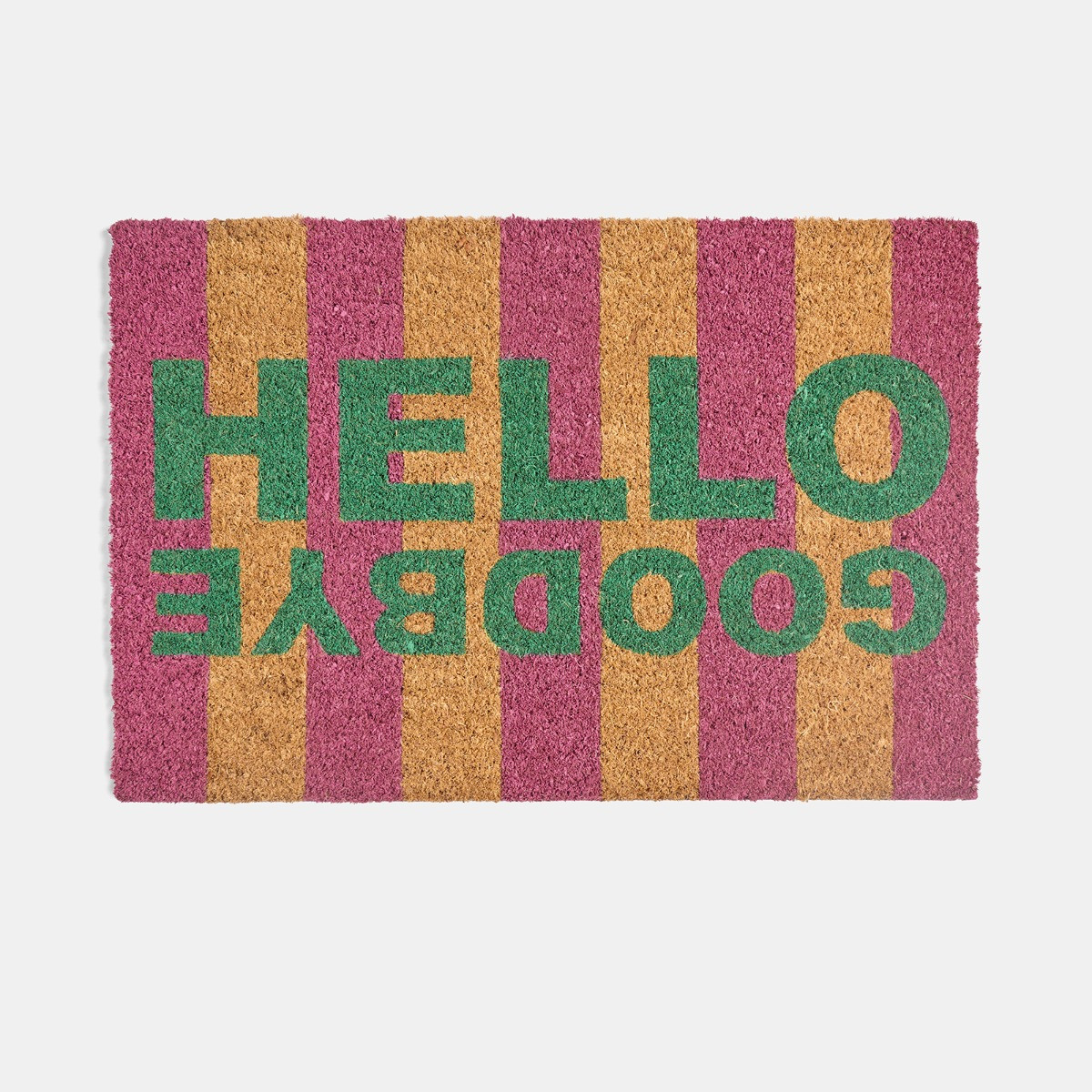 OHS Hello Goodbye Print Coir Mat - Multi>