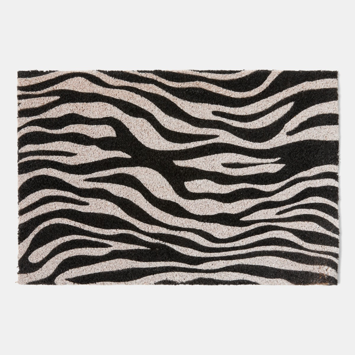 OHS Zebra Print Coir Mat - Monochrome>