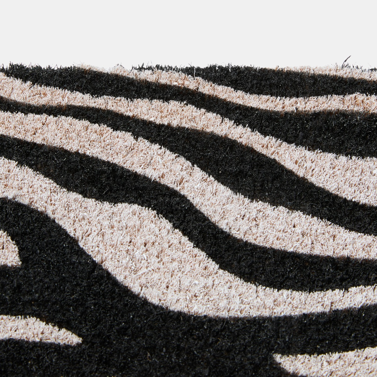 OHS Zebra Print Coir Mat - Monochrome>