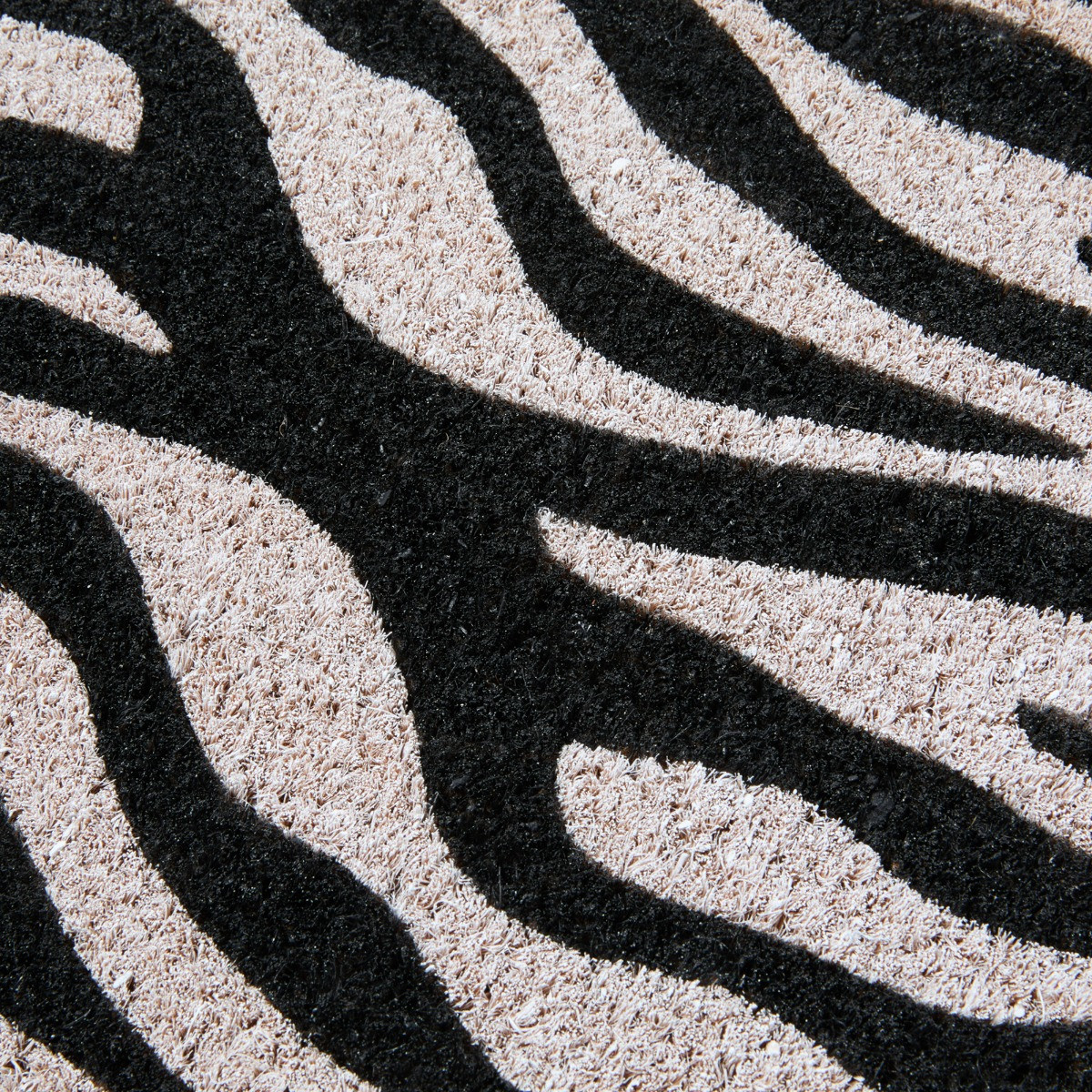 OHS Zebra Print Coir Mat - Monochrome>