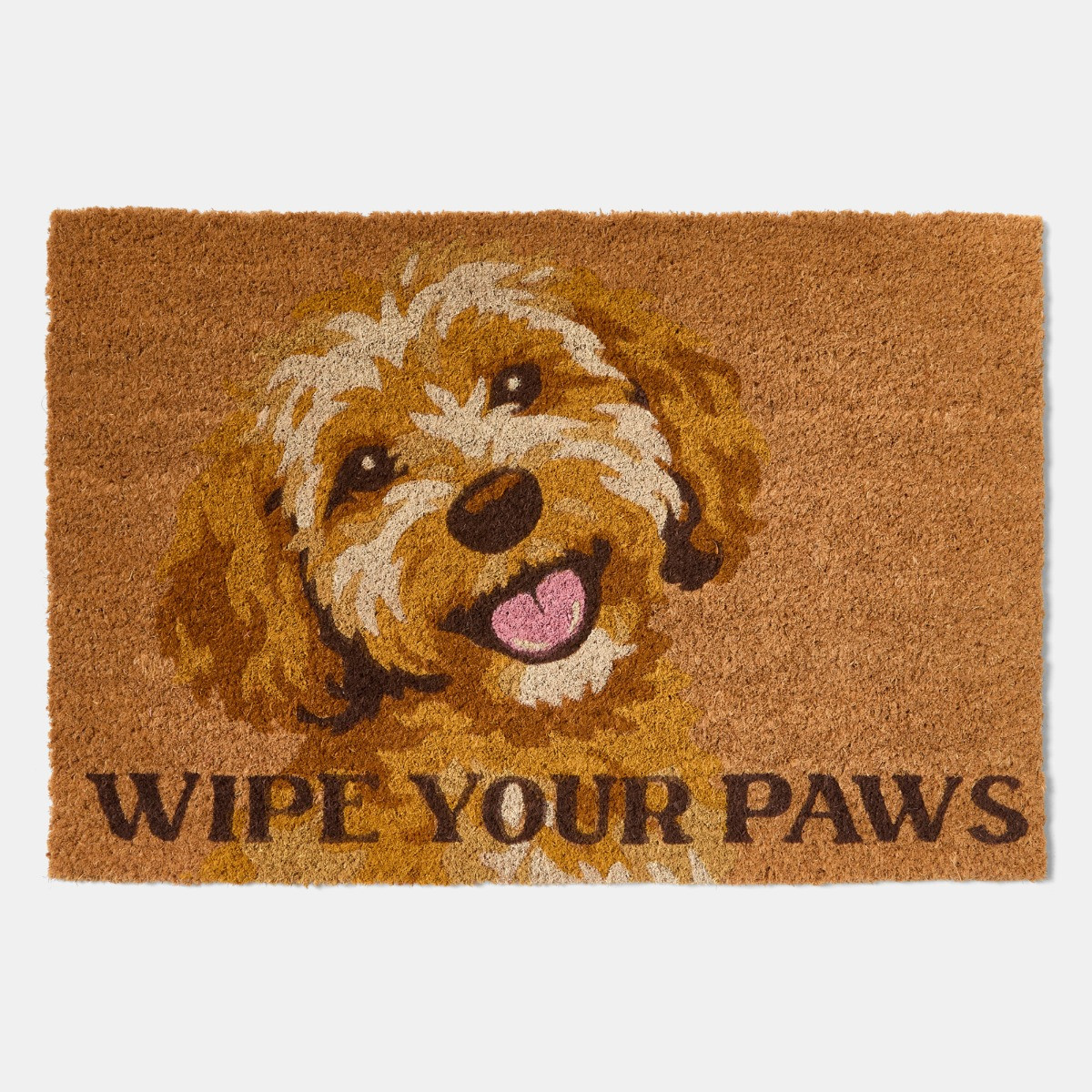OHS Dog Print Coir Mat - Brown>