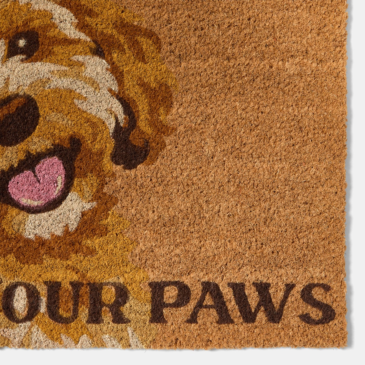 OHS Dog Print Coir Mat - Brown>