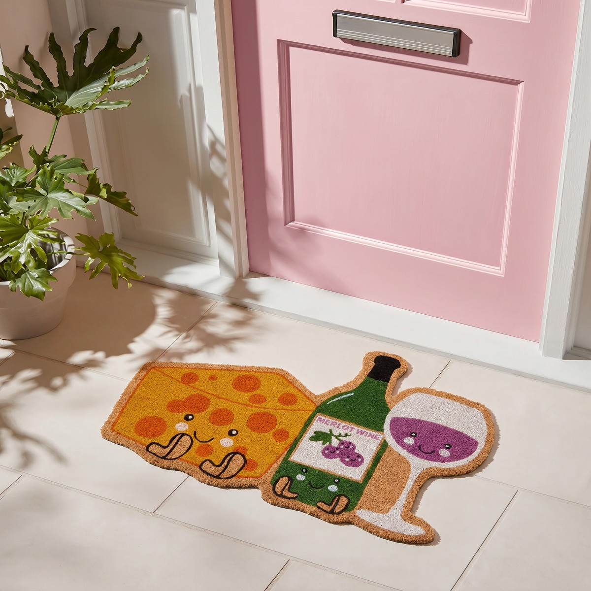 OHS Cheese & Wine Coir Mat - Multi>