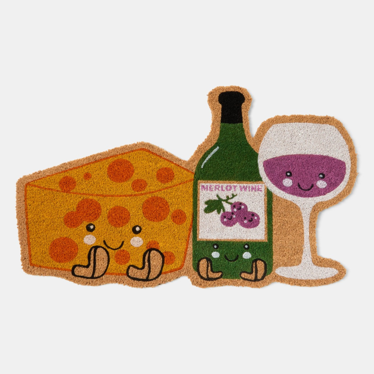 OHS Cheese & Wine Coir Mat - Multi>