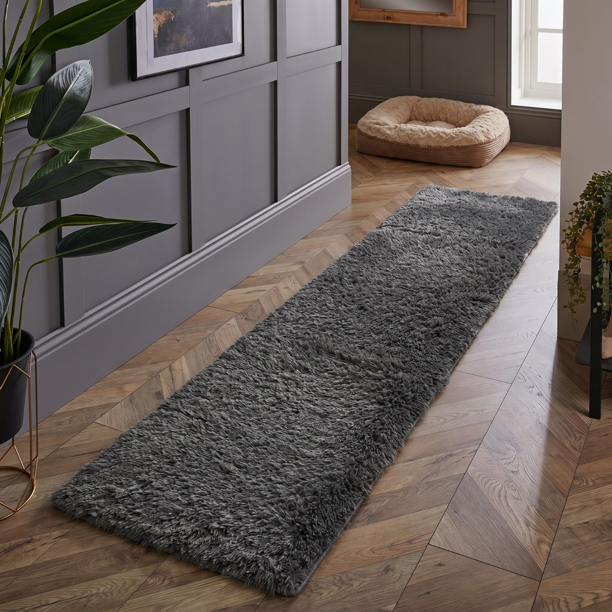 OHS Soft Fluffy Runner - Charcoal>