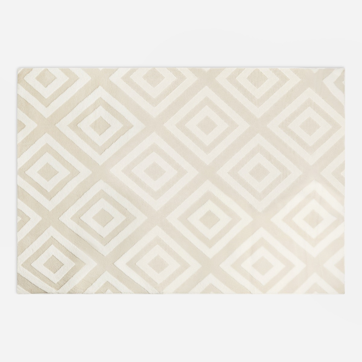 OHS Contrast Tufted Geometric Rug - Natural>