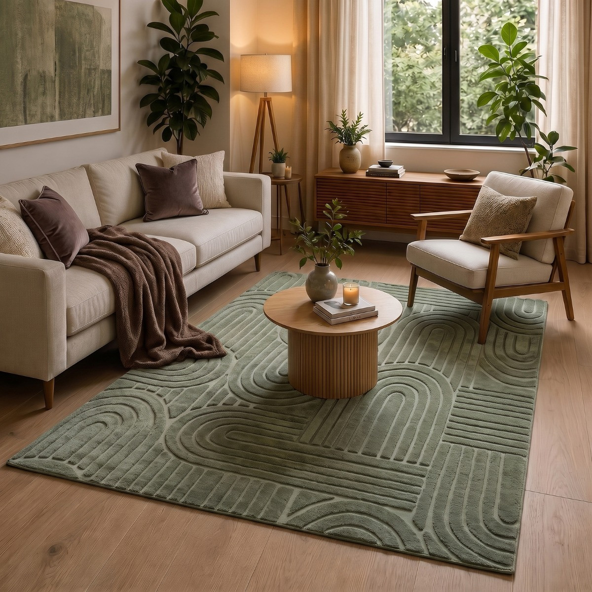 OHS Tufted Arches Rug - Woodland Green>