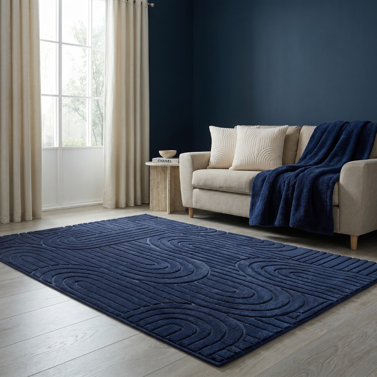 OHS Tufted Arches Rug - Navy>