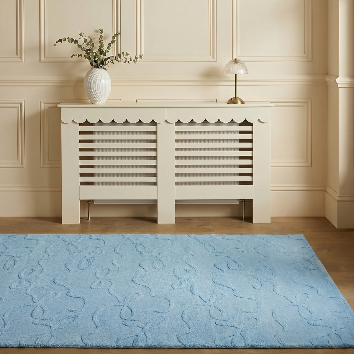 OHS Tufted Bows Rug - Dusky Blue>