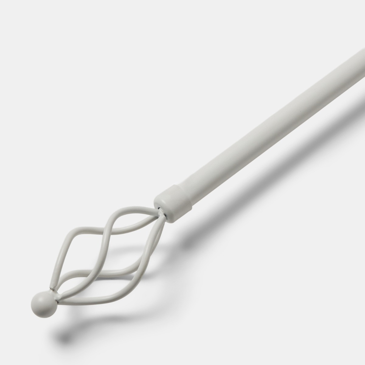 OHS Extendable Twist Curtain Pole - White>