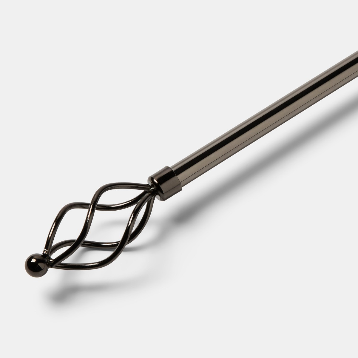 OHS Extendable Twist Curtain Pole - Gunmetal>