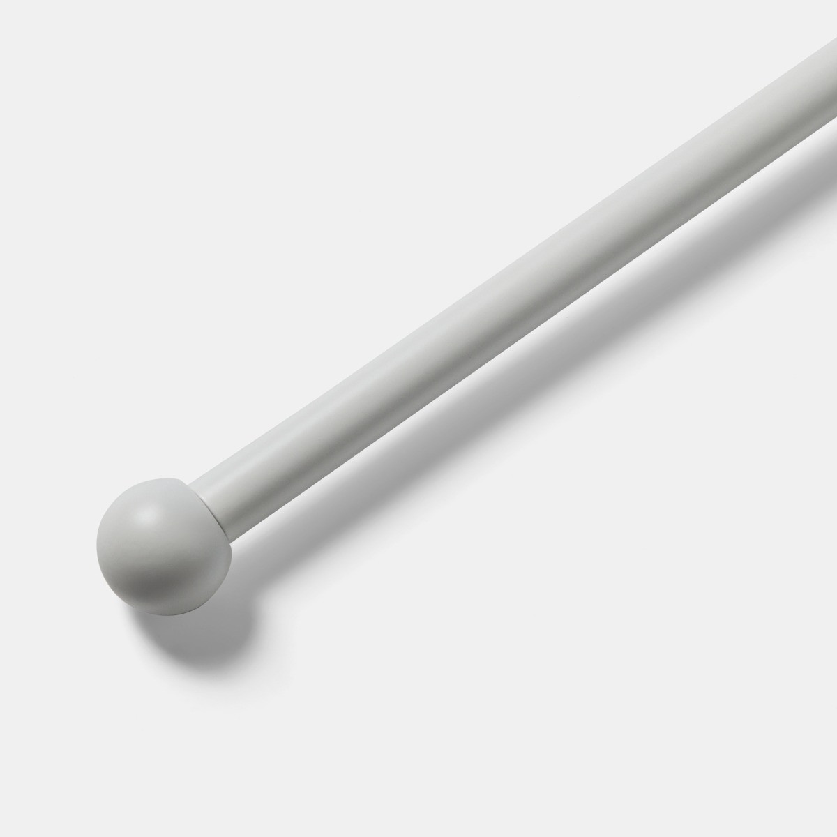 OHS Extendable Ball Curtain Pole - White>