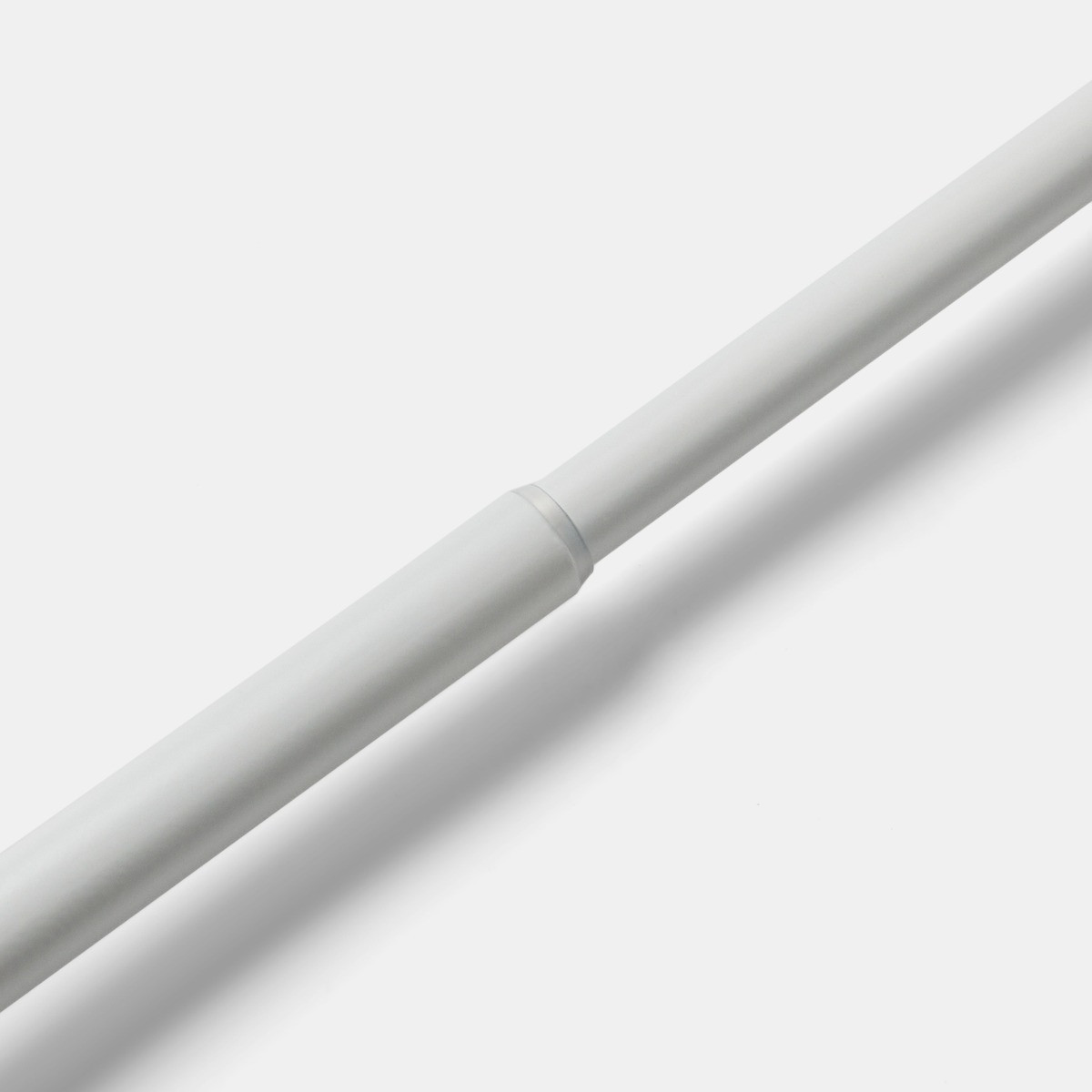OHS Extendable Ball Curtain Pole - White>