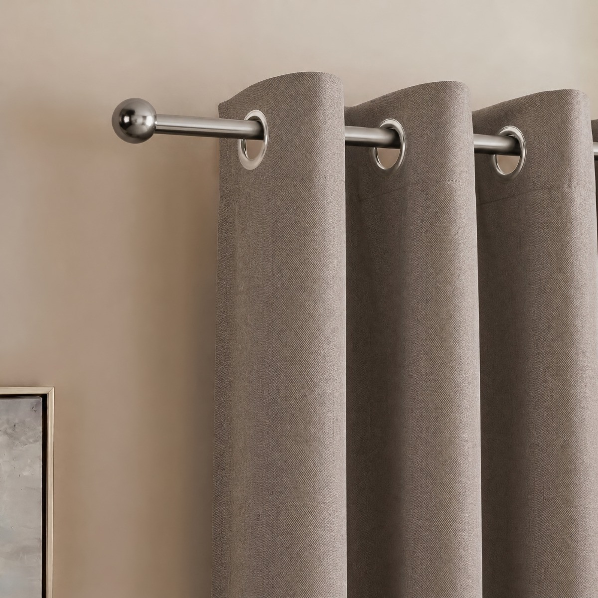 OHS Ball Extendable Curtain Pole - Gunmetal>
