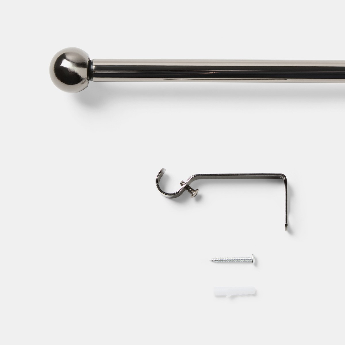 OHS Ball Extendable Curtain Pole - Gunmetal>