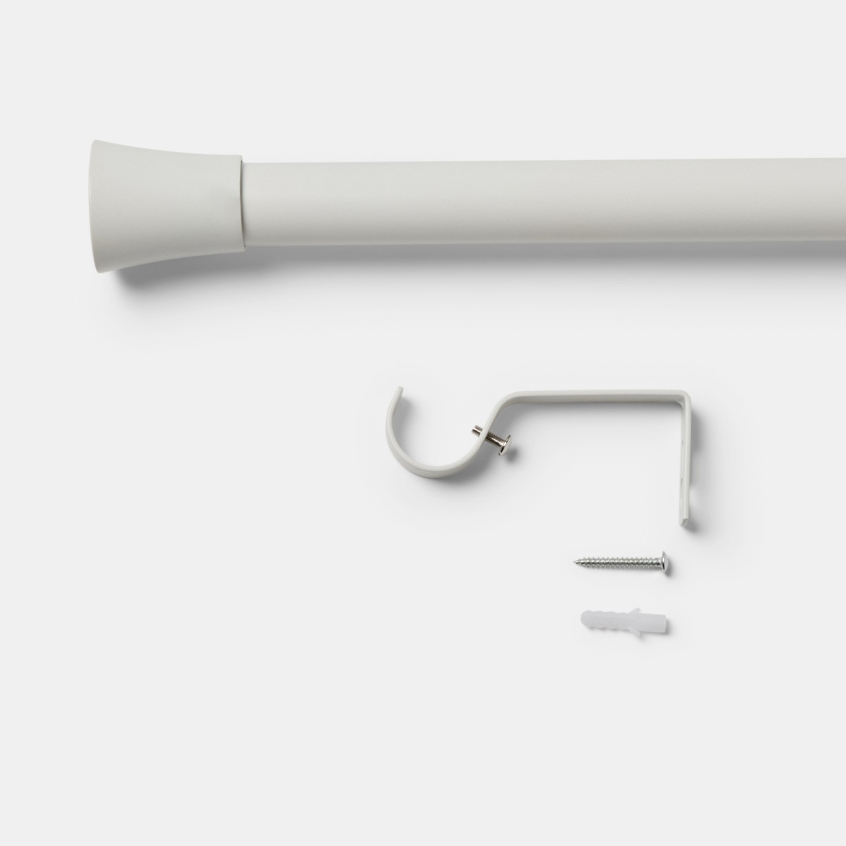OHS Trumpet Extendable Curtain Pole - White>
