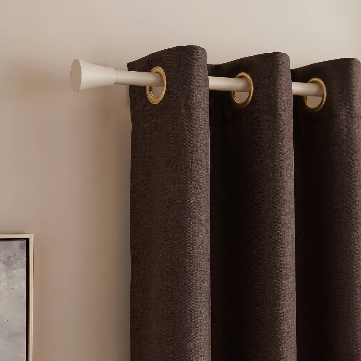 OHS Trumpet Extendable Curtain Pole - Natural>