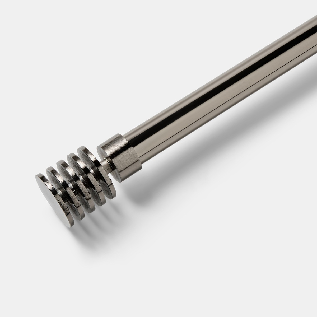 OHS Ribbed Spiral Curtain Pole - Gunmetal>