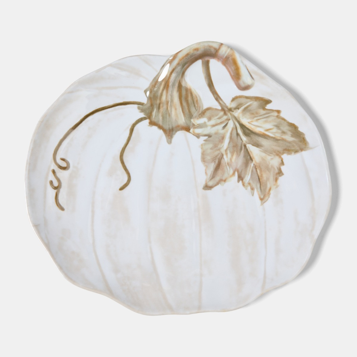 OHS 2 Pack Autumn Pumpkin Serving Platters - Natural>