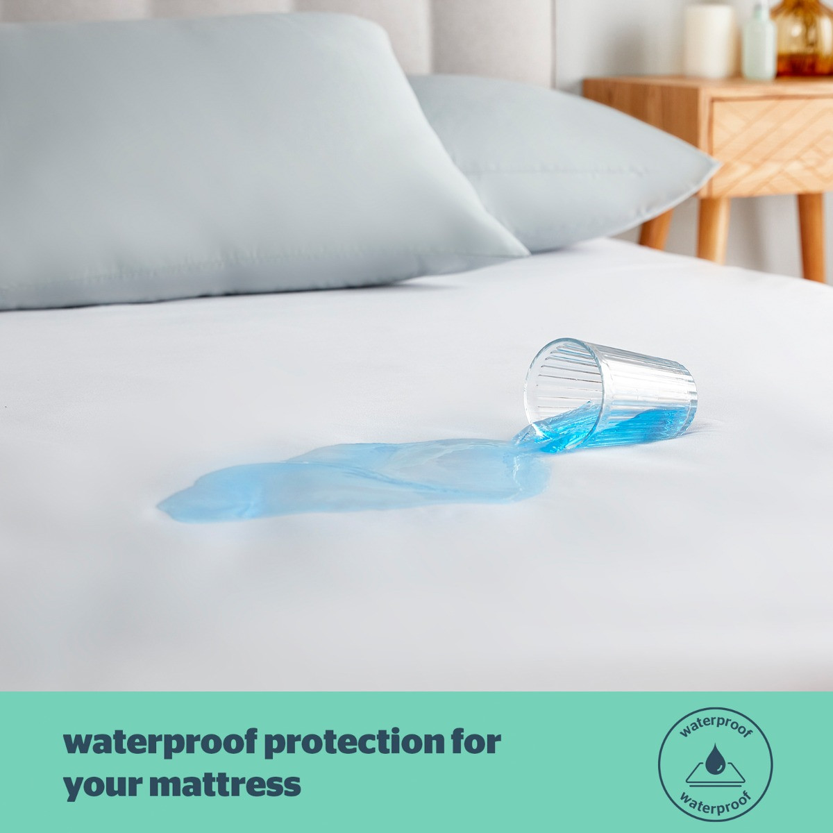Silentnight Waterproof Mattress Protector, White Single