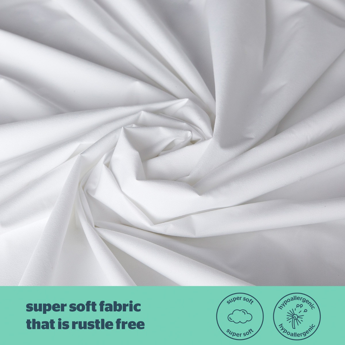 Silentnight Waterproof Mattress Protector, White Single