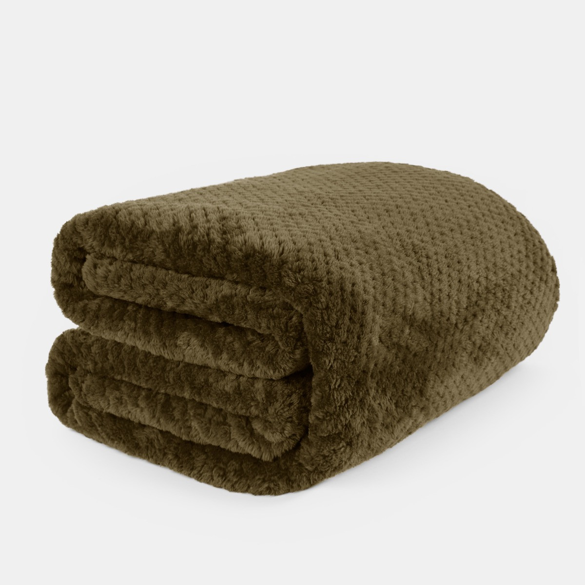 OHS Waffle Mink Throw - Khaki>