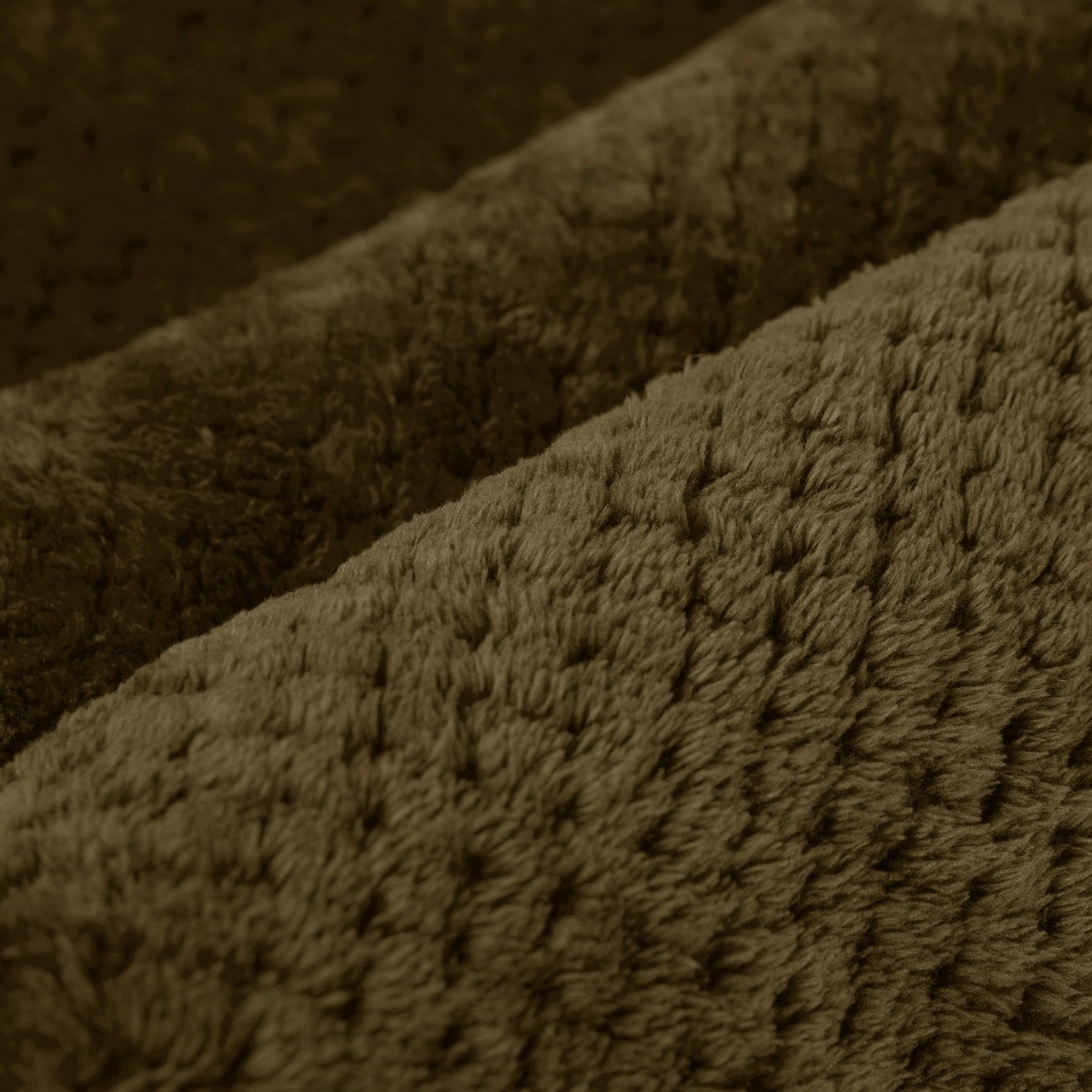 OHS Waffle Mink Throw - Khaki>