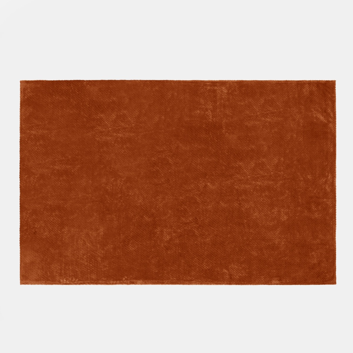 OHS Waffle Fleece Throw, Burnt Orange - 150 x 200cm>