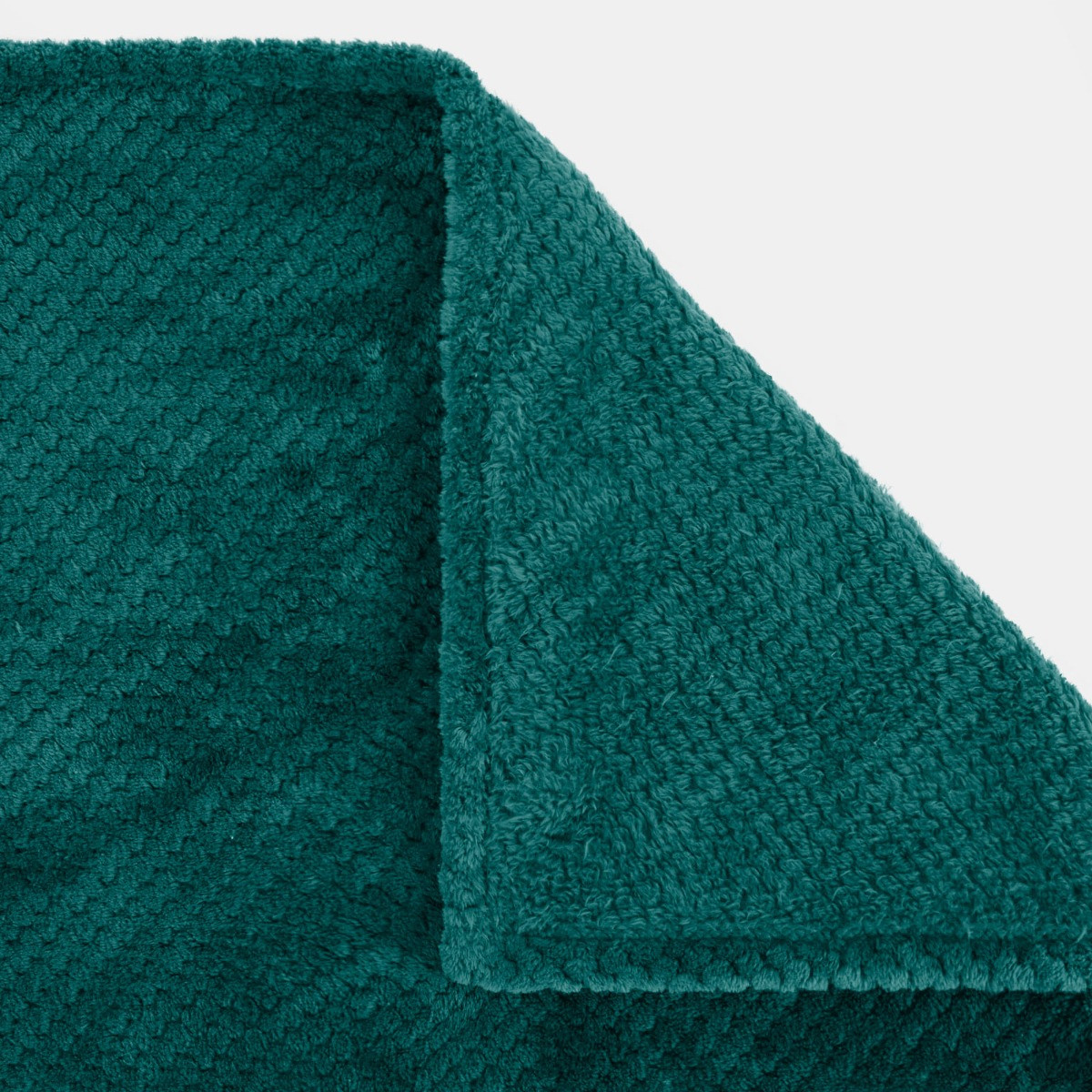 OHS Waffle Mink Throw, Teal - 150 x 200cm>