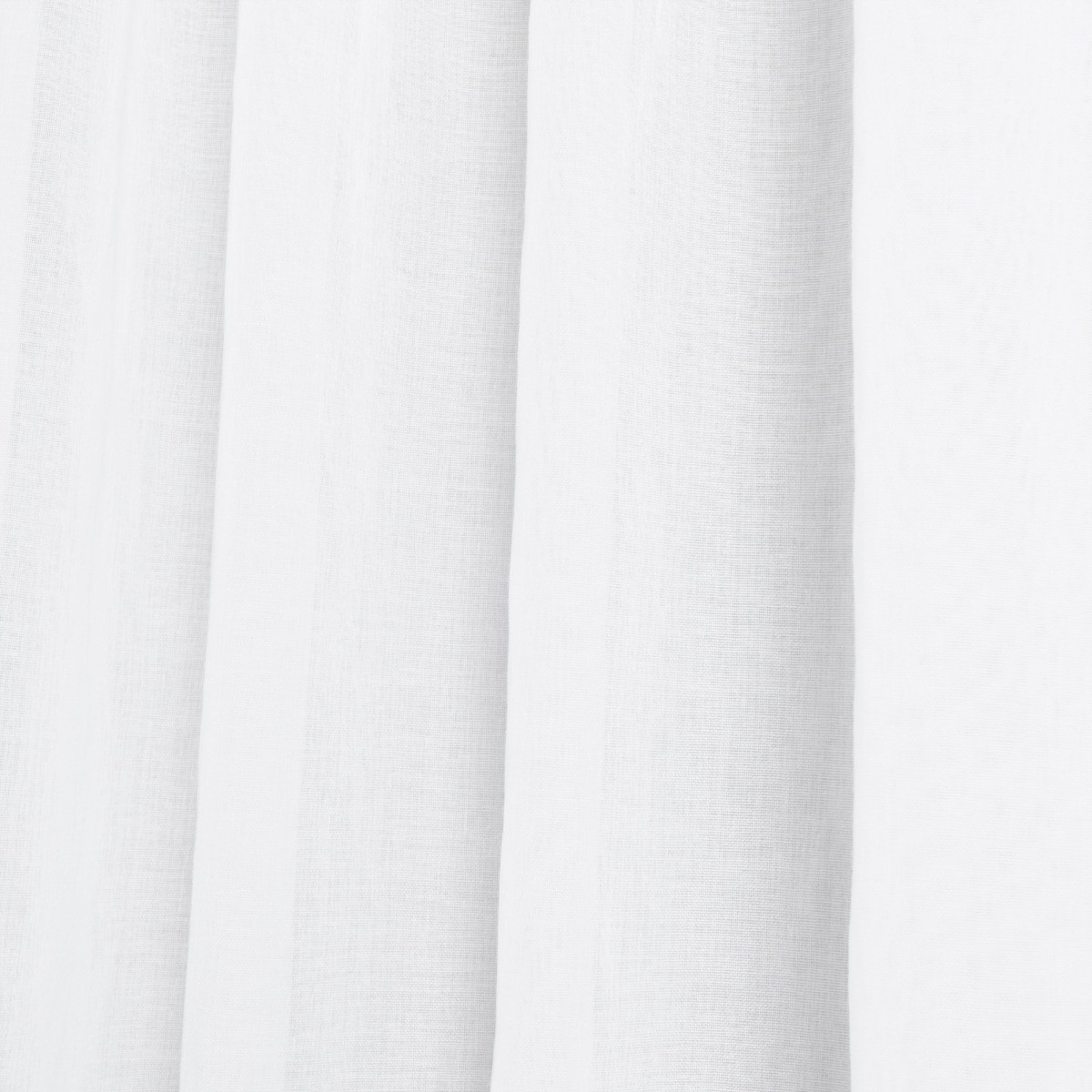 OHS Linen Look Slot Top Voile Curtains (Pair) - White>