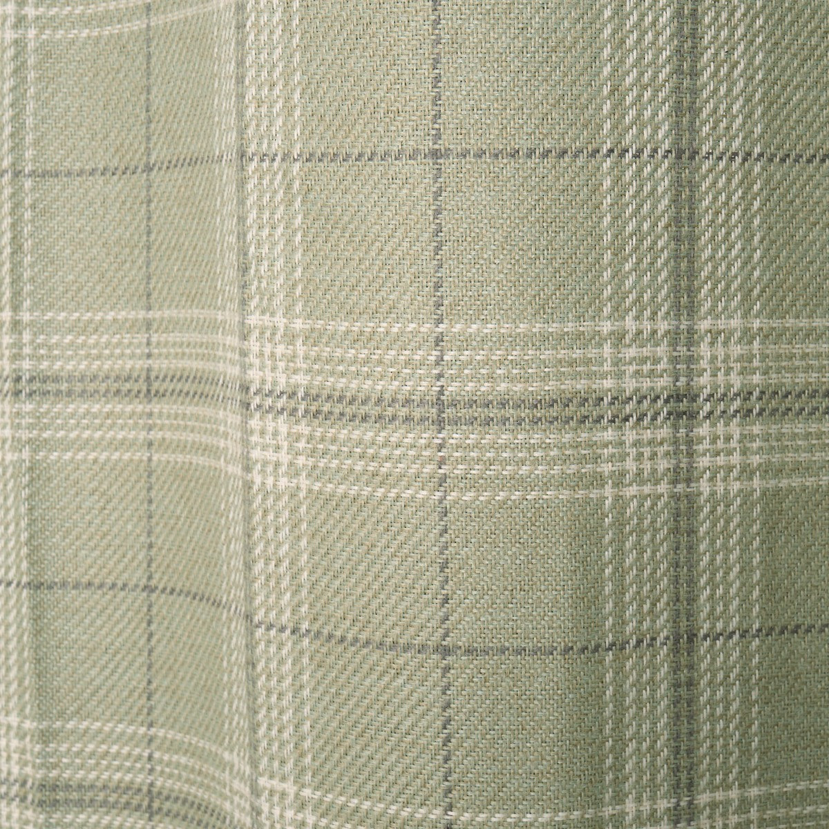 OHS Woven Check Eyelet Curtains - Sage>