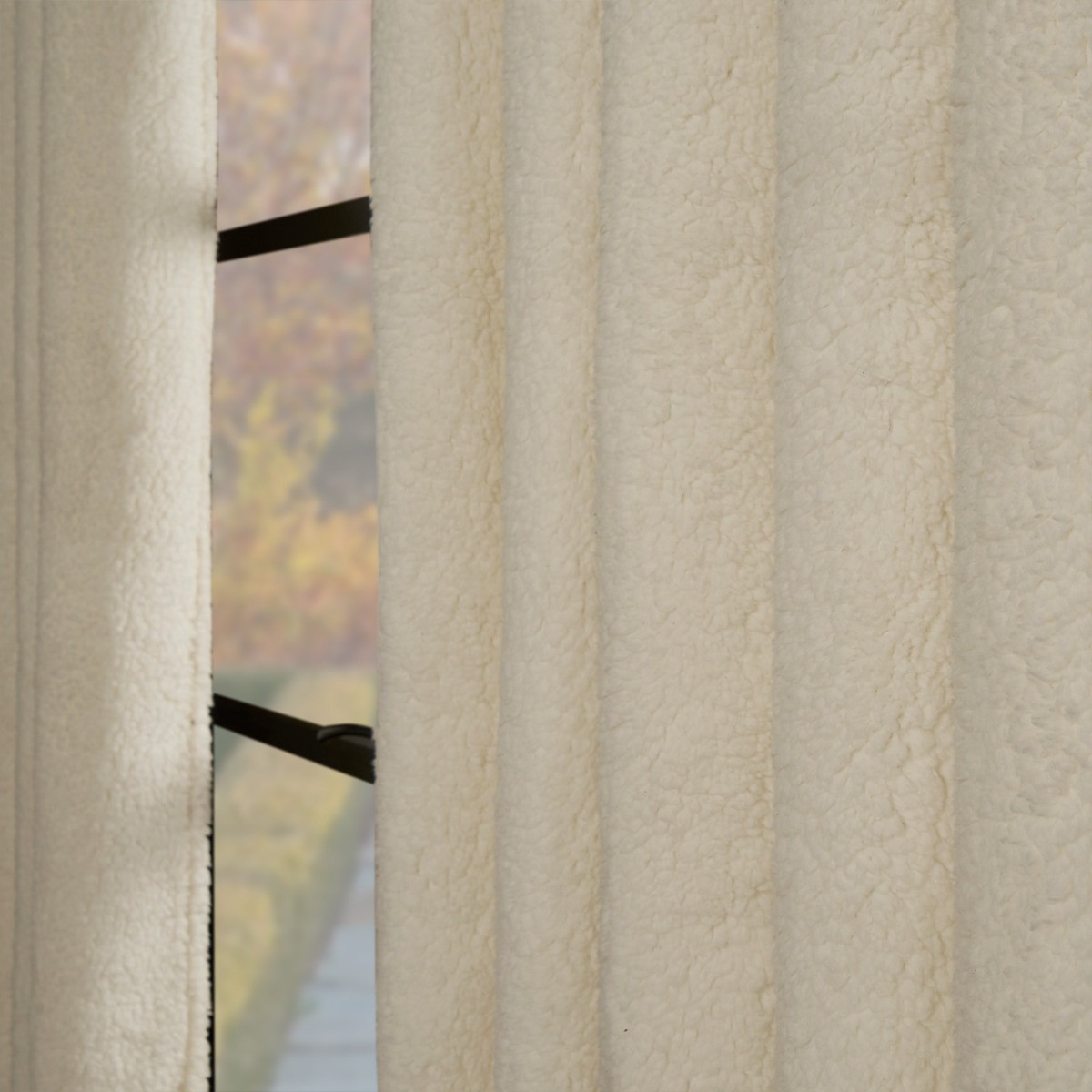 OHS Teddy Thermal Curtains, Cream - 66 x 72">
