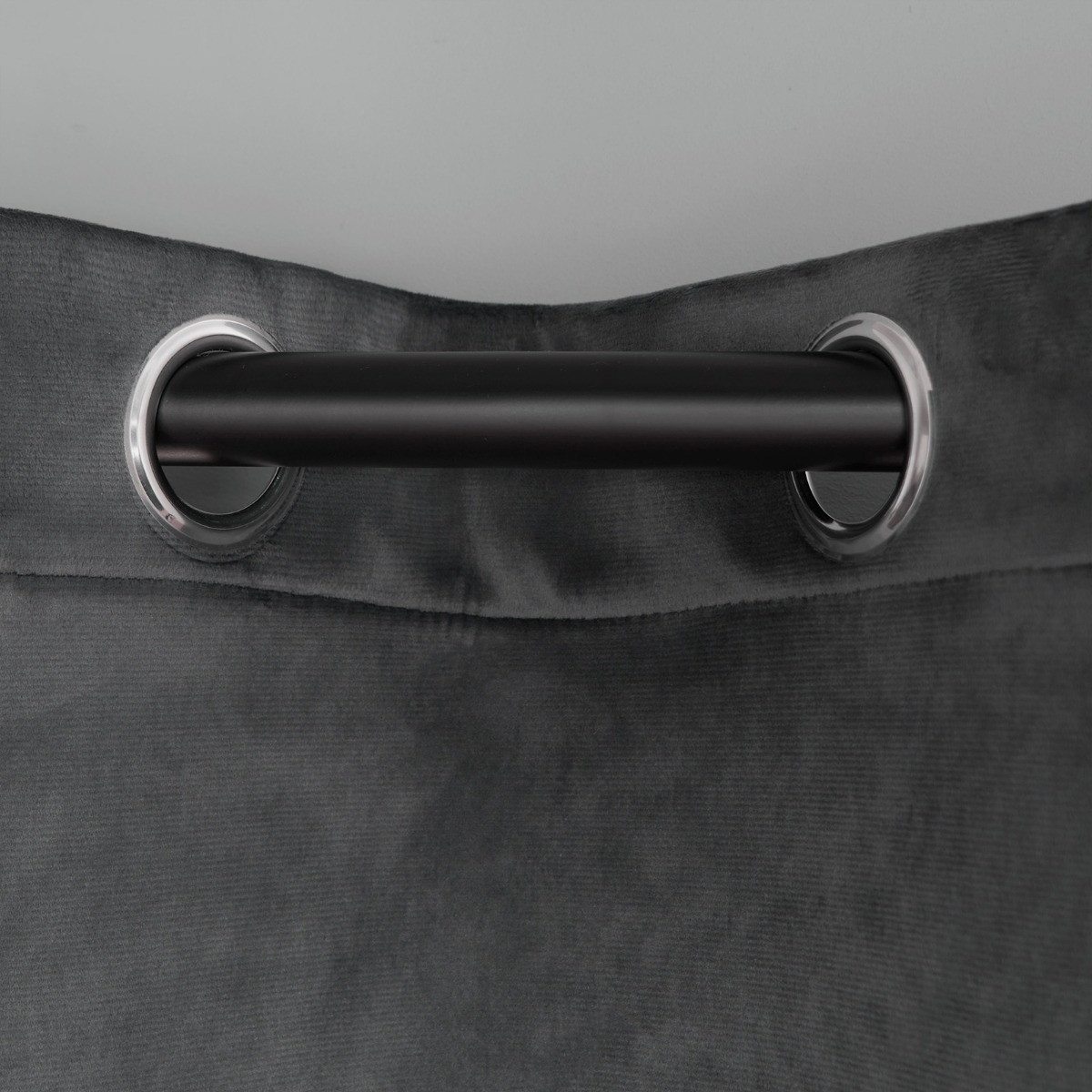 OHS Thermal Velvet Curtains, Charcoal - 66 x 54">