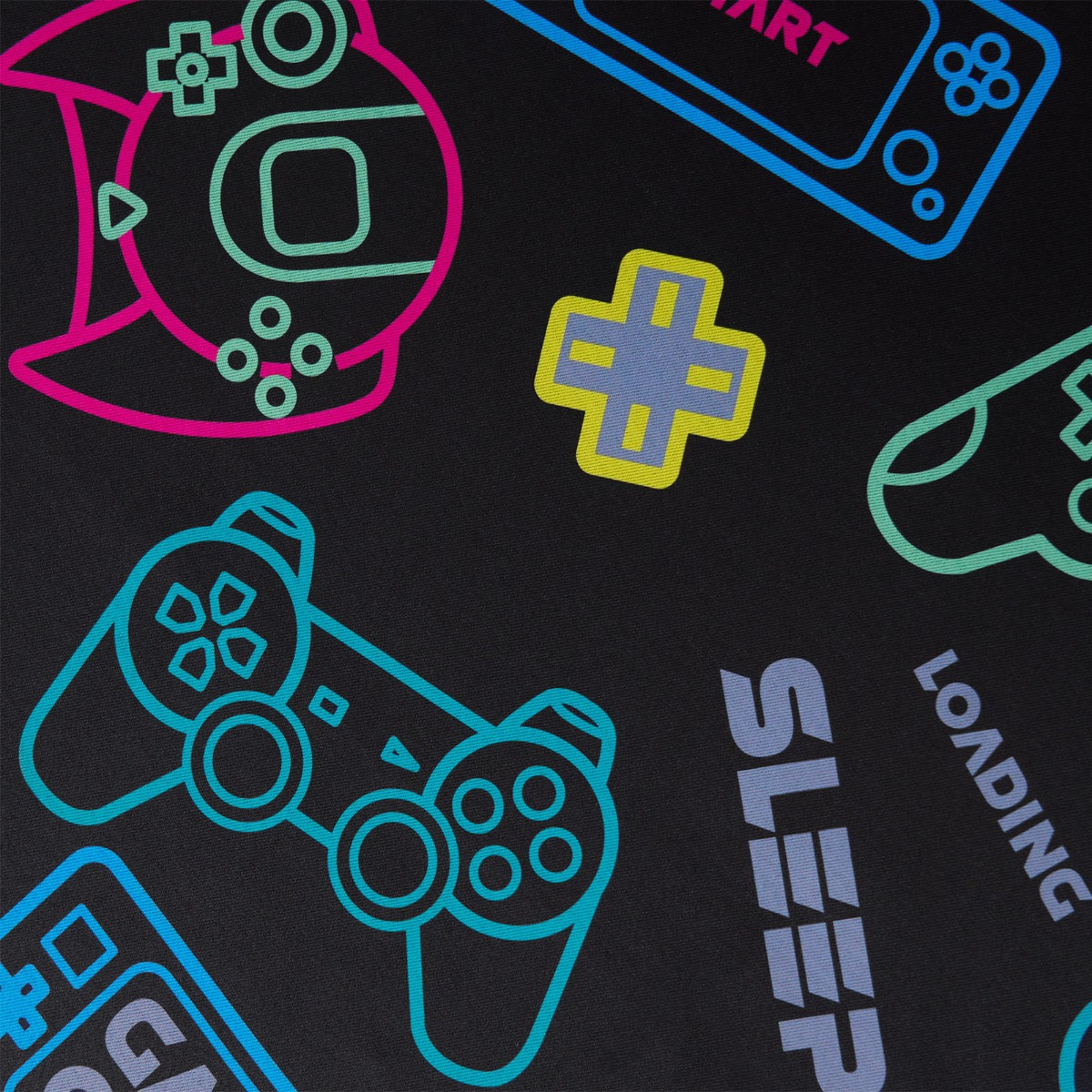 OHS Kids Gaming Blackout Curtains, Black - 46 x 54">