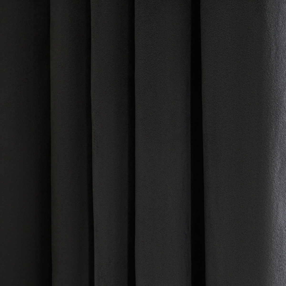 OHS Thermal Velvet Eyelet Curtains, Black - 46 x 72in>