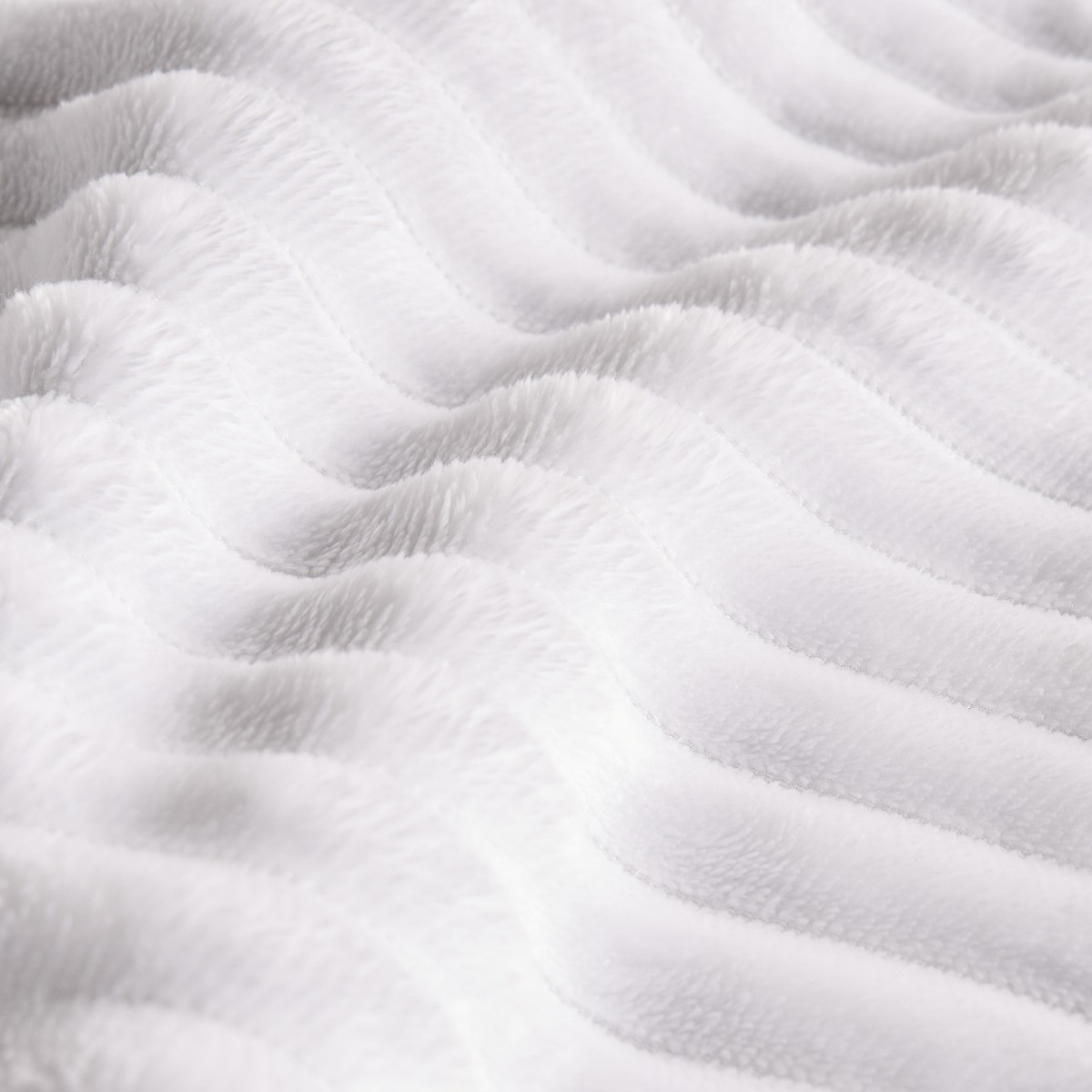 OHS Ribbed Fleece Thermal Curtains, White - 66 x 72in>