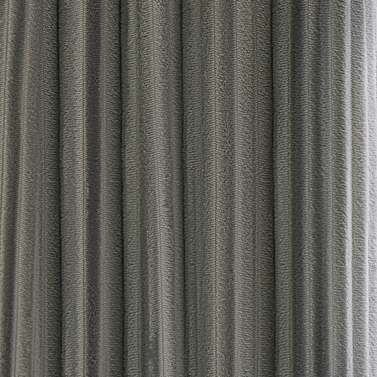 OHS Ribbed Fleece Thermal Curtains, Grey - 90 x 90in>
