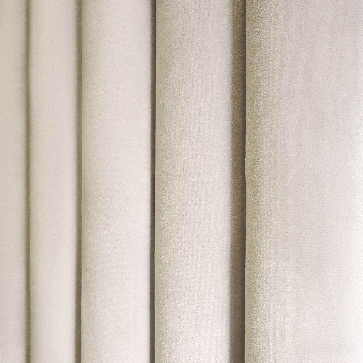 OHS Piped Edge Velvet Eyelet Curtains, Grey - 90 x 90in>