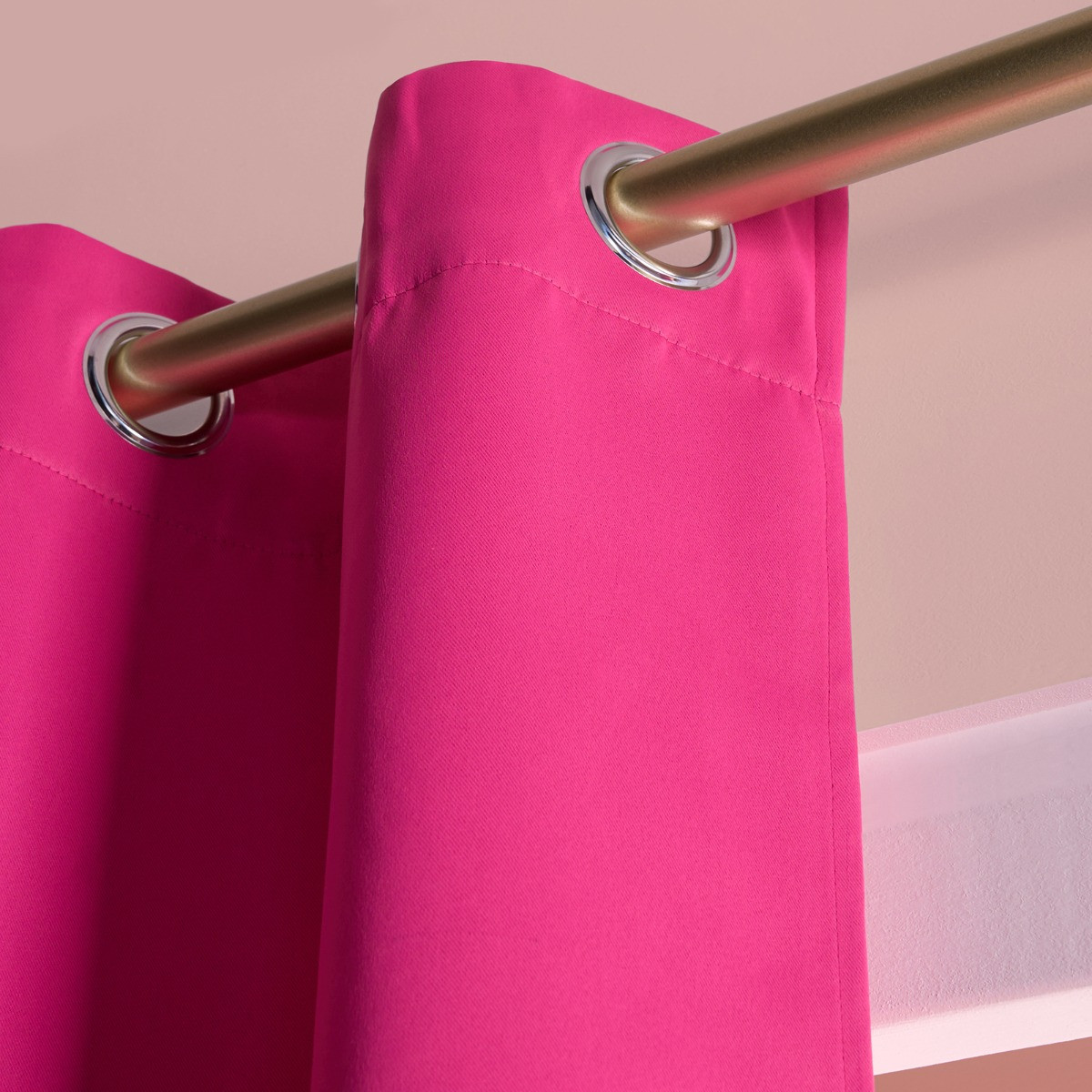 OHS Eyelet Blackout Curtains, Pink - 46 x 54in>