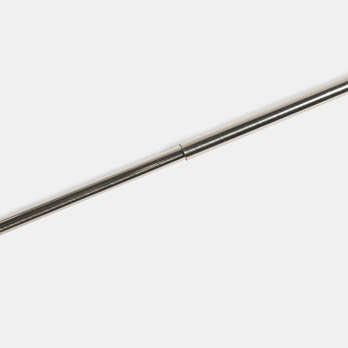 OHS 16mm Extendable Crystal Ball Curtain Pole, Silver - 120-220cm>