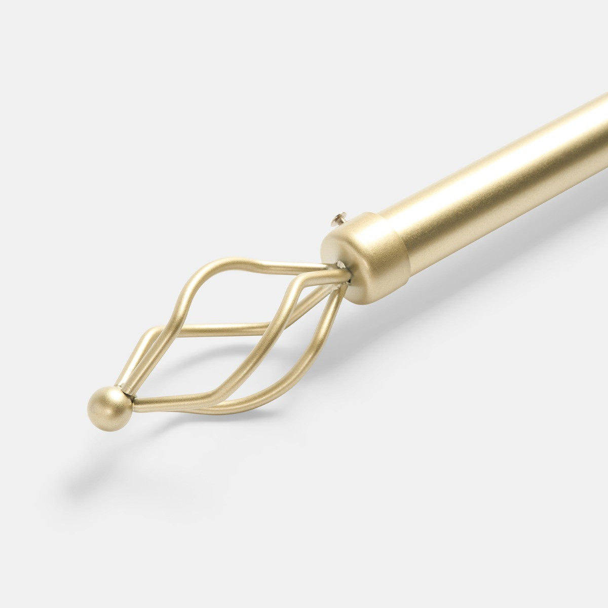 OHS 28mm Extendable Twist Curtain Pole, Brushed Gold - 120-220cm>