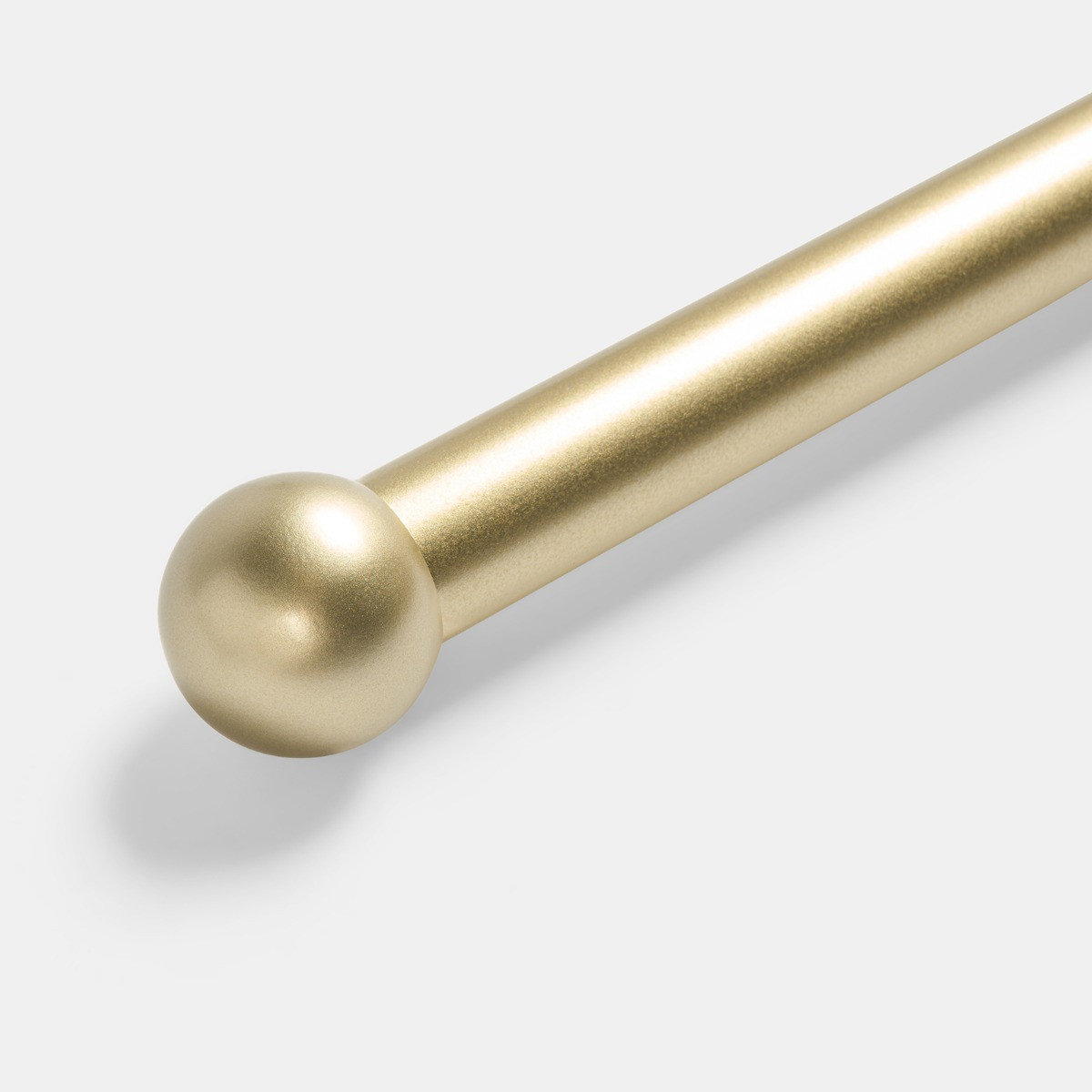 OHS 28mm Extendable Ball Curtain Pole, Brushed Gold - 120-220cm>