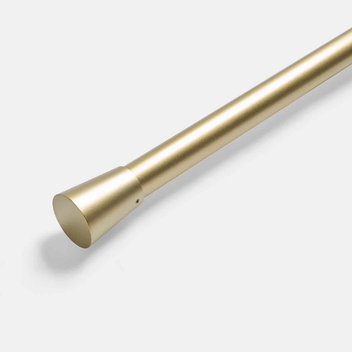OHS 28mm Extendable Trumpet Curtain Pole, Brushed Gold - 120-220cm>