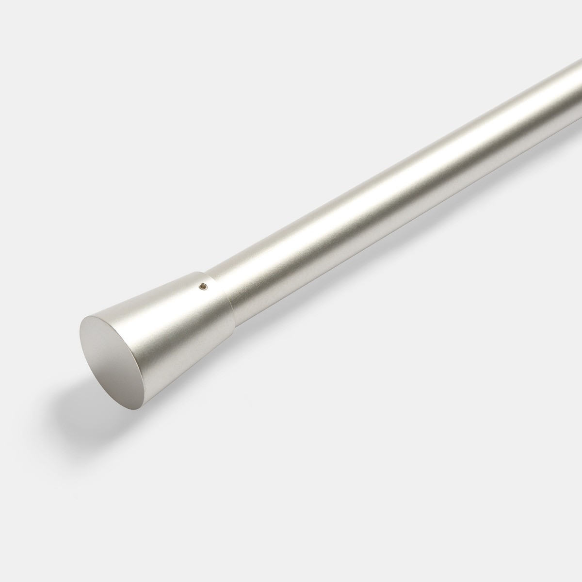 OHS 28mm Extendable Trumpet Curtain Pole, Silver - 120-220cm>